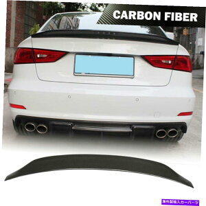CO GAp[c AEfBA3 S3 RS3Z_2014-2019AgNbvEBOX|C[J[{t@Co[ɓKĂ܂ Fit For Audi A3 S3 RS3 Sedan 2014-2019 Rear Trunk Lip Wing Spoiler Carbon Fiber