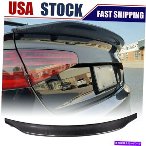 �C�O�� �G�A���p�[�c �A�E�f�BA4 B8�Z�_��2009-12���A�g�����N�X�|�C���[�u�[�g�E�B���O���b�v���A���J�[�{���ɓK���Ă��܂� Fit for Audi A4 B8 Sedan 2009-12 Rear Trunk Spoiler Boot Wing Lip Real Carbon