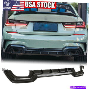 CO GAp[c BMW 3Series G20 G21 SPORT M320I M330IJ[{t@Co[Aop[fBt[U[bv Fits BMW 3Series G20 G21 Sport M320i M330i Carbon Fiber Rear Bumper Diffuser Lip