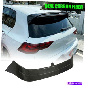CO GAp[c tHNX[QSt8mk8 gti rɓK{̃J[{A[tl^oEBhEEBOEBO Real Carbon Rear Roof Spoiler Window Wing Fit For Volkswagen Golf 8 MK8 GTI R