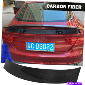 CO GAp[c Audi A7 S7 RS7 Sline 2012-2015ɓK{̃J[{AgNX|C[bvEBObvEBO Real Carbon Rear Trunk Spoiler Lip Wing Fit For Audi A7 S7 RS7 Sline 2012-2015