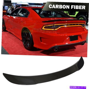 CO GAp[c _bW[dɍAgNX|C[u[gEBO15-21̂ubNOX Rear Trunk Spoiler Boot Wing Fit For Dodge Charger 15-21 Glossy Black Fiberglass