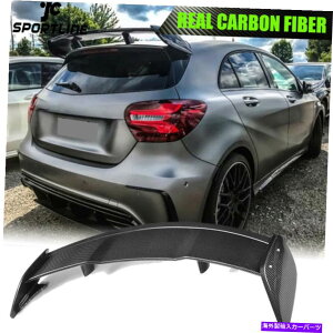 CO GAp[c xcANXA45 AMG W176 A200 A250̂߂̖{̃J[{A[tX|C[gbvEBO Real Carbon Rear Roof Spoiler Top Wing For Benz A Class A45 AMG W176 A200 A250