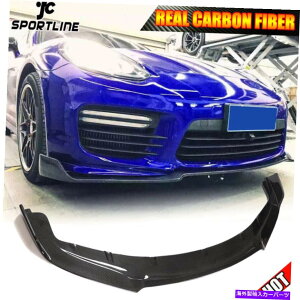 �C�O�� �G�A���p�[�c �|���V�F�p�i���[��GTS�^�[�{14-16�ɓK�����{���̃J�[�{���t�����g�o���p�[���b�v�X�|�C���[�t�B�b�g REAL CARBON Front Bumper Lip Spoiler Fit For Porsche Panamera GTS Turbo 14-16