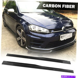 CO GAp[c J[{t@Co[TChXJ[gl^obvtHNX[QSt7 VII MK7 R R-LINE 14-16 Carbon Fiber Side Skirt Spoiler Lip For Volkswagen GOLF 7 VII MK7 R R-LINE 14-16