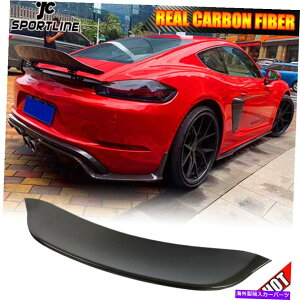 CO GAp[c J[{t@Co[AgNX|C[W|VF718{NX^[2hA16-19 Carbon Fiber Rear Trunk Spoiler Lid Wing Fit For Porsche 718 Boxster 2Door 16-19