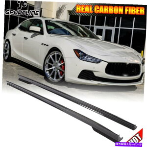 CO GAp[c 2PCSJ[{TChXJ[gXJ[gGNXeVl^oMaserati GhibliZ_14-21 2PCS DRY CARBON Side Skirt Extension Spoiler Fit For Maserati Ghibli Sedan 14-21