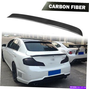 CO GAp[c Infiniti G35 G37 G25 2006-2013A[tX|C[gbvEBObvJ[{t@Co[ Fits Infiniti G35 G37 G25 2006-2013 Rear Roof Spoiler Top Wing Lip Carbon Fiber