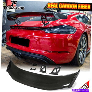 CO GAp[c |VFPC}{NX^[981 718 987 GT4 2013UP̃J[{AgNX|C[EBOEBO Carbon Rear Trunk Spoiler Wing For Porsche Cayman Boxster 981 718 987 GT4 2013UP
