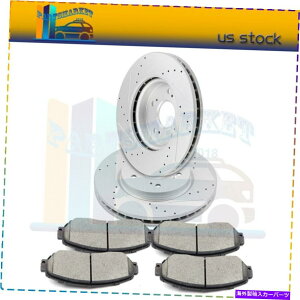 brake disc rotor tgu[LfBXN[^[ƃZ~bNpbh́Az_NXc[CR-VhXbgɓK܂ Front Brake Discs Rotors & Ceramic Pads Fits Honda Crosstour CR-V Drill Slot