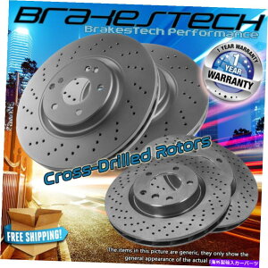 brake disc rotor 2008N2009ÑrCbNNX /́iX[p[j̃tgANXh[^[ Front & Rear Cross Drilled Rotors for 2008-2009 Buick LaCrosse / Allure (Super)