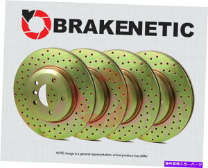 brake disc rotor [�t�����g +���A] Brakenetic Sport Cross Drilled Brake Disc Rotors BSR77078 [FRONT + REAR] BRAKENETIC SPORT Cross DRILLED Brake Disc Rotors BSR77078