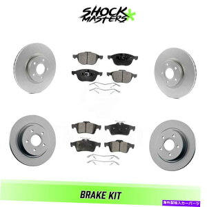 brake disc rotor 2004�N�̃{���{S40�p�̃t�����g�����A�Z�~���^���b�N�u���[�L�p�b�h��G�R�[�e�B���O���[�^�[�L�b�g Front & Rear Semi Metalic Brake Pads & G-Coated Rotor Kit for 2004 Volvo S40�y���s�A���i�z