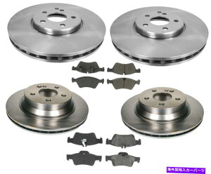 brake disc rotor �����Z�f�X�x���cE550 2007-2009�̃t�����g�����A�u���[�L���[�^�[�ƃZ���~�b�N�p�b�h4Mat Front & Rear Brake Rotors & Ceramic Pads for Mercedes-Benz E550 2007-2009 4Matic�y���s�A���i�z