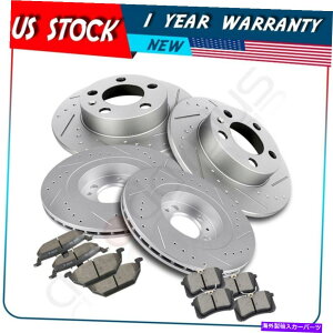 brake disc rotor 1999ÑtHNX[Qr[gStWFb^VeB̃tgAu[L[^[ƃpbh Front & Rear Brake Rotors And Pads For 1999 Volkswagen Beetle Golf Jetta City