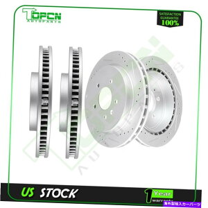brake disc rotor �L���f���b�NCTS 2003-2007�h�����ƃX���b�g�p��4 PCS�t�����g���A�u���[�L�f�B�X�N���[�^�[ 4 pcs Front Rear Brake Discs Rotors For Cadillac CTS 2003-2007 Drill and Slot