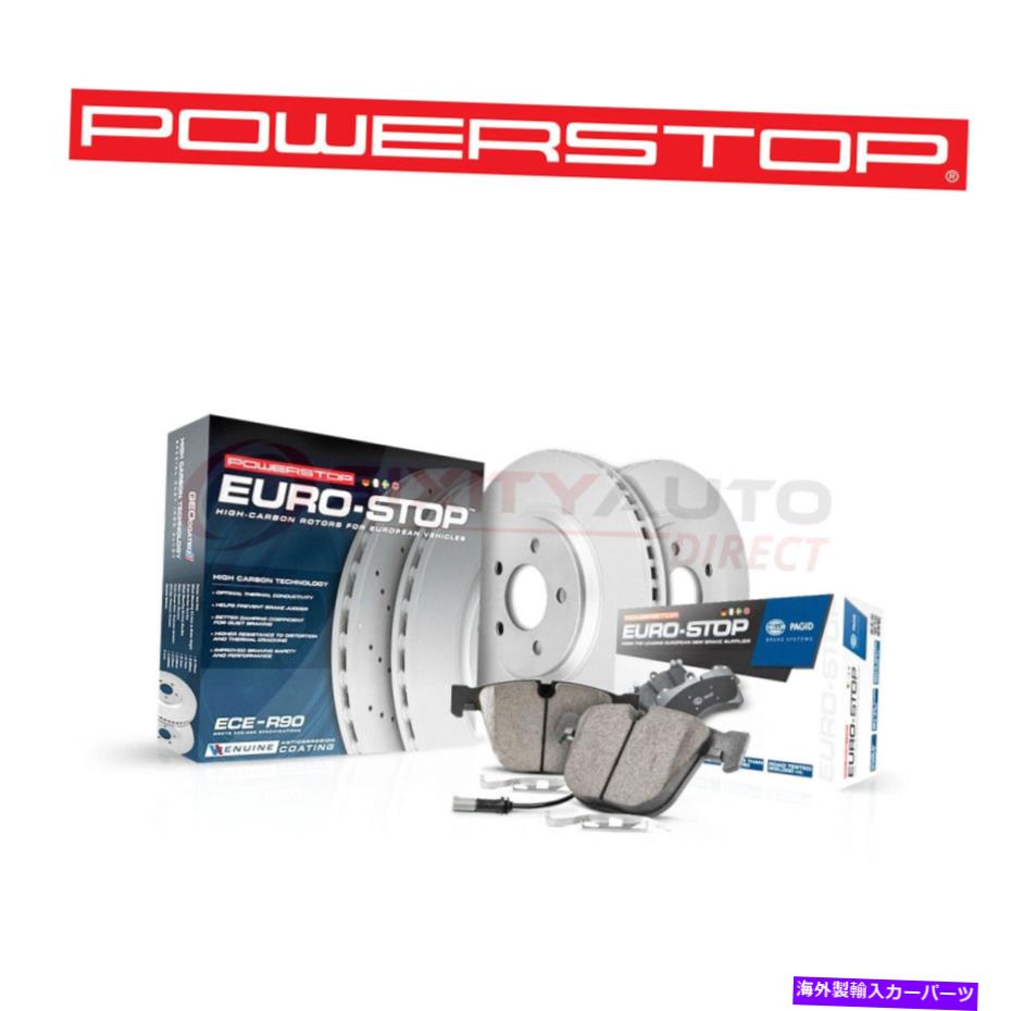 brake disc rotor 2006年から2014年のフォルクスワーゲンGTI TFのパワーストップユーロストップディスクブレーキパッド＆ローター Power Stop EuroStop Disc Brake Pads  Rotor for 2006-2014 Volkswagen GTI tf