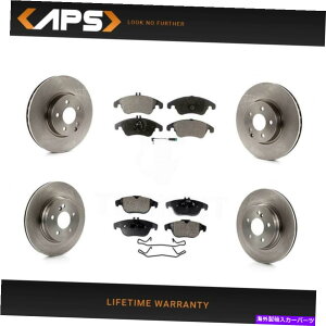 brake disc rotor ZfXxcC350 E350p̃tgуAu[L[^[ƃZ~^bNpbhLbg Front and Rear Brake Rotors & Semi-Metalic Pads Kit for Mercedes-Benz C350 E350