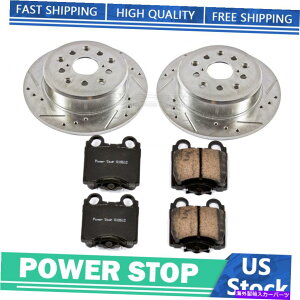 brake disc rotor 1998N2005ÑNTXGS300AhXbgu[L[^[ƃZ~bNpbh Fits 1998-2005 Lexus GS300 Rear Drilled Slotted Brake Rotors & Ceramic Pads