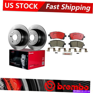 brake disc rotor Subaru Legacy 1997-1998�t�����g�u���[�L���[�^�[�ƃZ���~�b�N�u���[�L�p�b�h�ɂ҂�����-Brembo OE Fits Subaru Legacy 1997-1998 Front Brake Rotors & Ceramic Brake Pads - Brembo OE�y���s�A���i�z