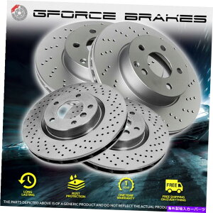 brake disc rotor 2012-2014�t�H���N�X���[�Q��GTI�̃t�����g�N���X�h�����h���[�^�[ Front and Rear Cross Drilled Rotors for 2012-2014 Volkswagen GTI�y���s�A���i�z