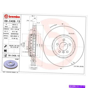 brake disc rotor �u�����{�u���[�L�f�B�X�N�C���e���A�x���g�R�[�e�B���O09.C408.13 BREMBO Brake Discs Interior Vented Coated 09.C408.13�y���s�A���i�z