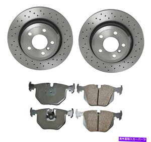 brake disc rotor Akebono Rear Brake Kit -EURO PAD XTRA DRILLILD[^[BMW E83 X3 2004-2010 Akebono Rear Brake Kit - Euro Pad Xtra Drilled Rotors For BMW E83 X3 2004-2010