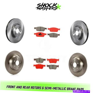 brake disc rotor 2017-2018 Ford EscapẽtgA[^[ƃZ~^u[Lpbh Front & Rear Rotors & Semi-Metallic Brake Pads for 2017-2018 Ford Escape