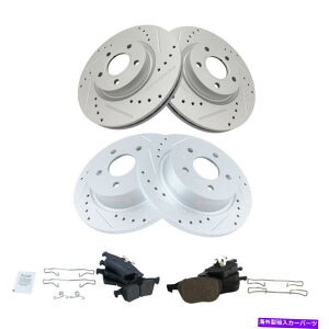 brake disc rotor フォードエスケープ13-16 TRQ BKA19742パフォーマンスセラミックフロント&リアブレーキキット For Ford Escape 13-16 TRQ BKA19742 Performance Ceramic Front & Rear Brake Kit