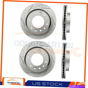 brake disc rotor 2007N2008Ñq_CGg[WɌăXbgꂽu[LtgƃAfBXN[^[ Brake Front And Rear Disc Rotors Slotted For 2007-2008 Hyundai Entourage
