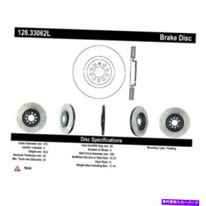 brake disc rotor STOPTECH 128.33062L�X�|�[�c�N���X�h�����h�u���[�L���[�^�[16-18�A�E�f�BA1 StopTech 128.33062L Sport Cross Drilled Brake Rotor For 16-18 Audi A1�y���s�A���i�z