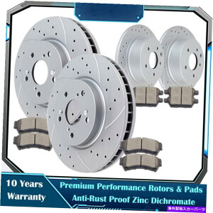 brake disc rotor MKZ�}�c�_6�t�H�[�h�t���[�W�����u���[�L�p�̃t�����g���A�X���b�g���[�^�[�f�B�X�N�ƃu���[�L�p�b�h Front Rear Slotted Rotors Disc and Brake Pads For MKZ Mazda 6 Ford Fusion Brakes�y���s�A���i