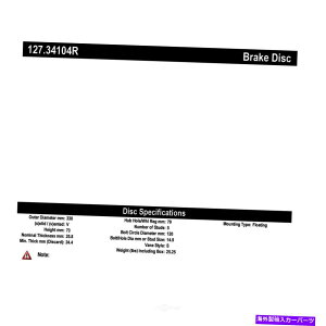 brake disc rotor fBXNu[L[^[X|[cNXhƃXbgttgEXgbvebN127.34104r Disc Brake Rotor-Sport Cross-Drilled and Slotted Front Right Stoptech 127.34104R