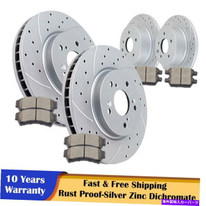 brake disc rotor MKZ�}�c�_6�t�H�[�h�t���[�W�����t�����g���A�X���b�g�X���b�g�u���[�L�f�B�X�N���[�^�[�ƃp�b�h�u���[�L�p For MKZ Mazda 6 Ford Fusion Front Rear Slotted Brake Disc Rotors and Pads Brakes�y���s