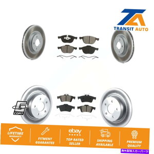 brake disc rotor フォードエスケープCマックス用のフロントリアコーティングディスクブレーキローターとセミメタルパッドキット Front Rear Coated Disc Brake Rotor & Semi-Metallic Pad Kit For Ford Escape C-Max