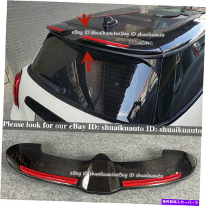 CO GAp[c ~jF55 F56 Cooper S 2013-2018+REDp̖{̃J[{t@Co[AX|C[[tEBO Real Carbon Fiber Rear Spoiler Roof Wing For Mini F55 F56 Cooper S 2013-2018+RED