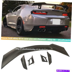 CO GAp[c V{[J}2016-2021J[{t@Co[AgNbvX|C[EBOtbv For Chevrolet Camaro 2016-2021 Carbon Fiber Rear Trunk Lip Spoiler Wing Flap