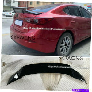 CO GAp[c }c_3Z_14-18OXubNAgNChX|C[EBO_bNrX^C For Mazda 3 Sedan 14-18 Gloss Black Rear Trunk Lid Spoiler Wing Duckbill Style