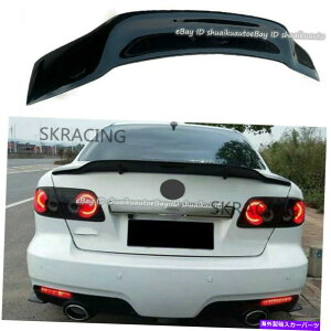 CO GAp[c 2003N2008Ñ}c_6OXubNAgNbvX|C[EBO For 2003-2008 Mazda 6 Gloss Black Rear Trunk Lip Spoiler Wing