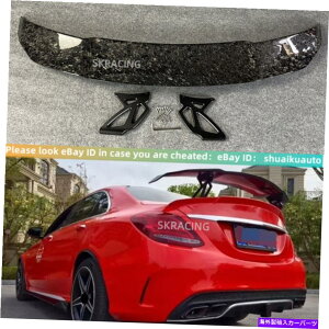 CO GAp[c 2015-2021ZfXxcW205 C63tH[hJ[{t@Co[AgNX|C[EBO For 2015-2021 Mercedes Benz W205 C63 Forged Carbon Fiber Rear Trunk Spoiler Wing