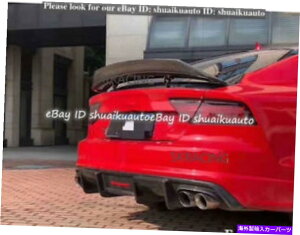 CO GAp[c J[{t@Co[A7AgNbhX|C[EBOAEfBA7 S7 RS7 2013-2017ɓKĂ܂ Carbon Fiber A7 Rear Trunk Lid Spoiler Wing Fit for Audi A7 S7 RS7 2013-2017
