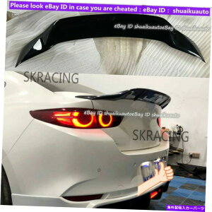 CO GAp[c }c_3 2019-2022 RX^COXubNAe[gNX|C[EBObvg For Mazda 3 2019-2022 R style Gloss Black Rear Tail Trunk Spoiler Wing Lip Trim