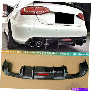 CO GAp[c J[{t@Co[AfBt[U[X|C[ȂAEfBS4 B8.5 A4Z_2013-16p̃XC Carbon Fiber Rear Diffuser Spoiler NONE SLINE For Audi S4 B8.5 A4 Sedan 2013-16