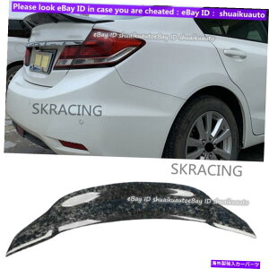 �C�O�� �G�A���p�[�c 13-15 9th Honda Civic Sedan Si Forged�J�[�{���t�@�C�o�[���A�X�|�C���[�g�����N�E�B���O For 13-15 9th Honda Civic Sedan SI Forged Carbon Fiber Rear Spoiler Trunk Wing�y���s�A���i�z