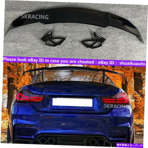CO GAp[c BMW F30 F80 M4Z_GTSX^Ĉ߂̌̂鍕AgNX|C[EBObv Glossy Black Rear Trunk Spoiler Wing Lip FOR BMW F30 F80 M4 Sedan GTS Style