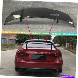 CO GAp[c At@IWAZ_15-21J[{t@Co[X^CAgNbvX|C[EBO For Alfa Romeo Giulia Sedan 15-21 Carbon Fiber Style Rear Trunk Lip Spoiler Wing