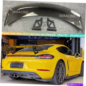CO GAp[c |VF718 981 987{NX^[PC}GT4X^CJ[{t@Co[AX|C[EBO For Porsche 718 981 987 Boxster Cayman GT4 Style Carbon Fiber Rear Spoiler Wing