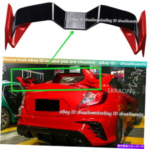 CO GAp[c 2016-2020z_VrbN10Ԗڂ̐+ubNAX|C[e[gNKEBOɓKĂ܂ Fit For 2016-2020 Honda Civic 10th Red+Black Rear Spoiler Tail Trunk Gull Wing
