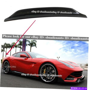 �C�O�� �G�A���p�[�c �t�F���[��F12�x�����l�b�^���A���J�[�{���t�@�C�o�[���A�g�����N�X�|�C���[�E�B���ODM�X�^�C�� FOR FERRARI F12 BERLINETTA REAL CARBON FIBER REAR TRUNK SPOILER WING DM STYLE�y���s�A���i