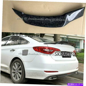 CO GAp[c 2010N2017Ñq_C\i^̒bJ[{t@Co[AgNbvX|C[EBO Forged Carbon Fiber Rear Trunk Lip Spoiler Wing For 2010-2017 Hyundai Sonata